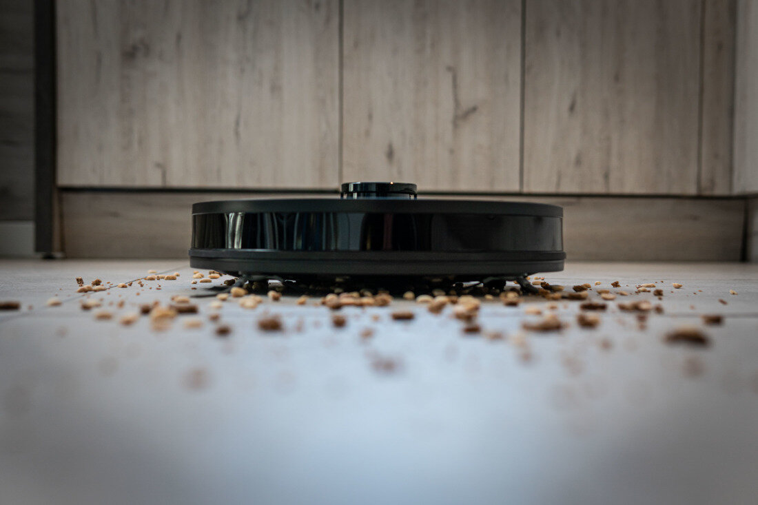 Robot sprzątający PURON PR12 PRO + Środki czystości Skuteczne odkurzanie siła ssąca tryby dostosowanie funkcja wykrywania dywanów