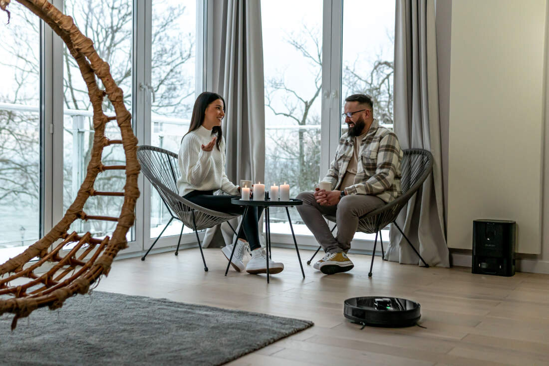 Robot sprzątający PURON PR12 PRO + Środki czystości Komunikaty komendy język wybór możliwości dostosowanie