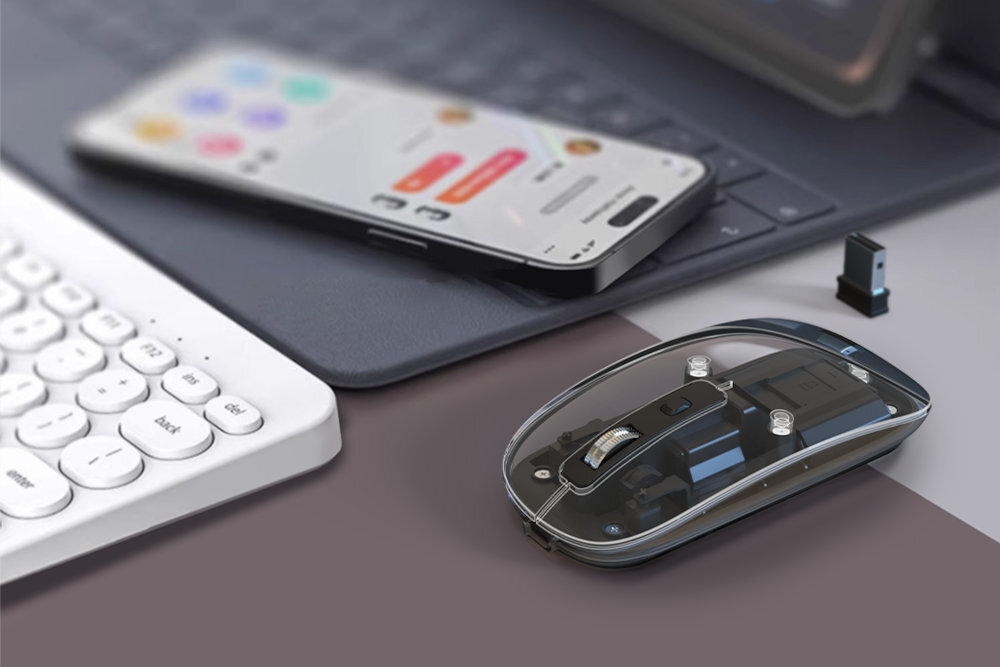 MARVO Prism B10 przełączania między trybami bezprzewodowymi 2.4G i Bluetooth biurku podróży