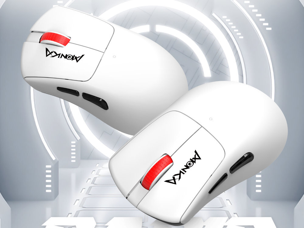 MARVO Monka Rapid trzy tryby łączności technologię 2.4G odbiornikiem USB-A połączenie przewodowe przez USB-C Bluetooth niskim opóźnieniem stabilnym sygnałem - dwie klawiatury w kolorze białym od przodu