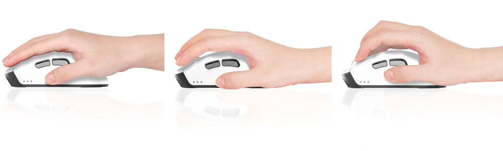 MARVO Monka Rapid czujnik PAW3311 śledzenie z regulowanym DPI do 12 000 - przedstawienie 3 rodzai chwytu