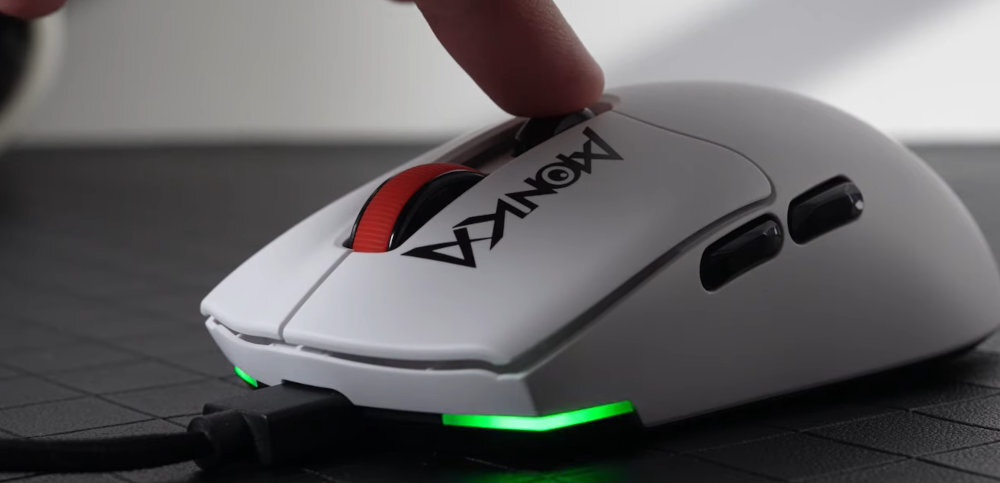 MARVO Monka Rapid programowalnym makrom zaawansowanemu oprogramowaniu sterownika przypisania przycisków, częstotliwości odpytywania i dopracuj ustawienia - myszka z podświetleniem