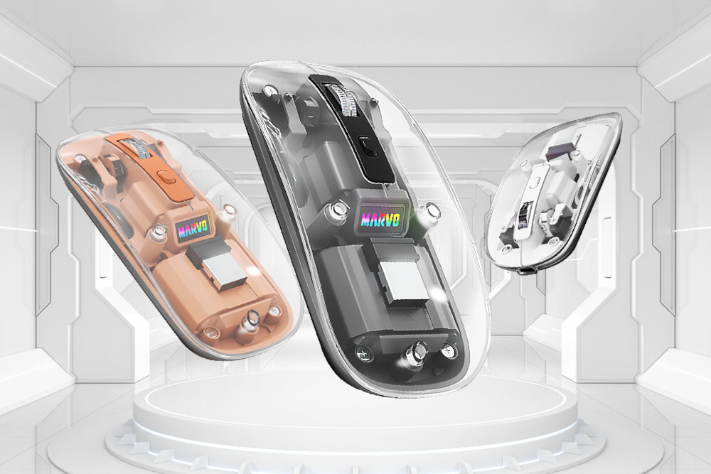 MARVO Prism B10 mysz w trzech wariantach kolorystycznych, bialy czarny i kremowy