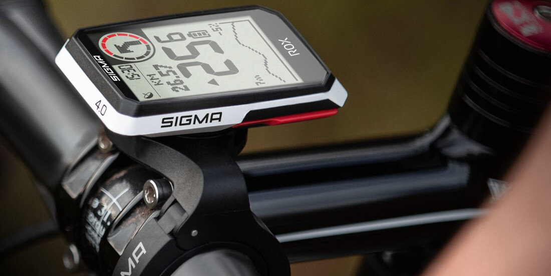 Licznik rowerowy SIGMA Rox 4.0 HR Set Biały Duży wyświetlacz odczyt Kolorowy element RED CIRCLE aplikacja dostosowanie dane prezentacje