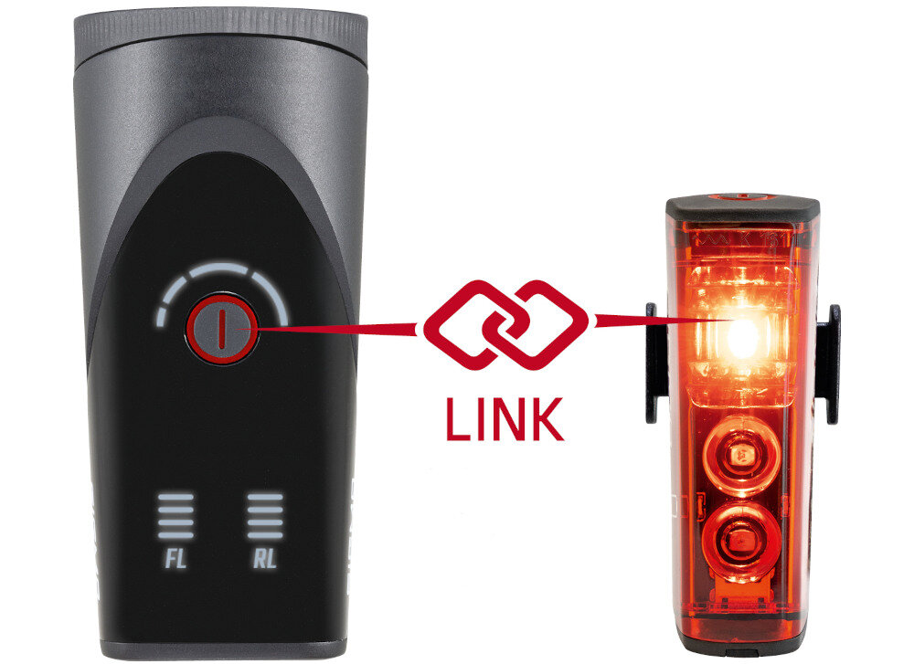 Zestaw lampek rowerowych SIGMA Aura 100 Blaze Link Komfort obsługi wysoka jakość dostosowanie wygoda użytkowanie Funkcja wiązania oświetlenie natężenie zasięg funkcja światła stopu 