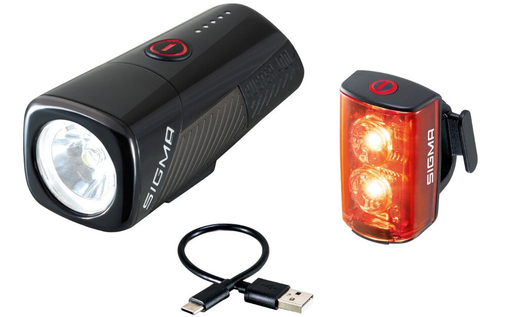 Zestaw lampek rowerowych SIGMA Buster 400 Set W RL 80 akcesoria komplet wyposazenie