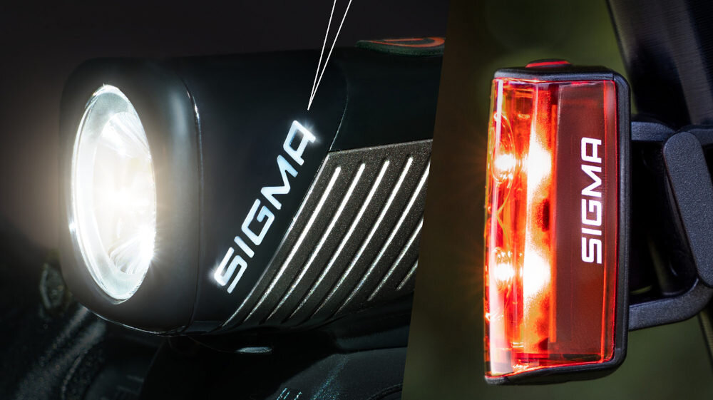 Zestaw lampek rowerowych SIGMA Buster 400 Set W RL 80 Jasne oświetlenie zasięg bezpieczeństwoodległość