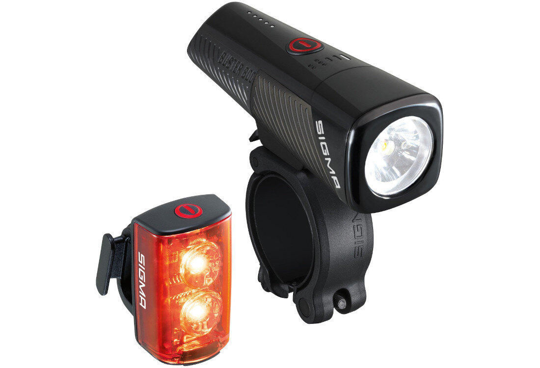 Zestaw lampek rowerowych SIGMA Buster 800 Set W RL 80 Praktyczne funkcje Ochrona przed przypadkowym włączeniem łatwo dostępny przycisk obsługi
