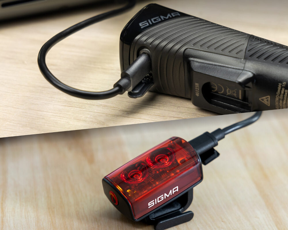 Zestaw lampek rowerowych SIGMA Buster 800 Set W RL 80 Szybkie ładowanie akumulatory jonowo-litowe