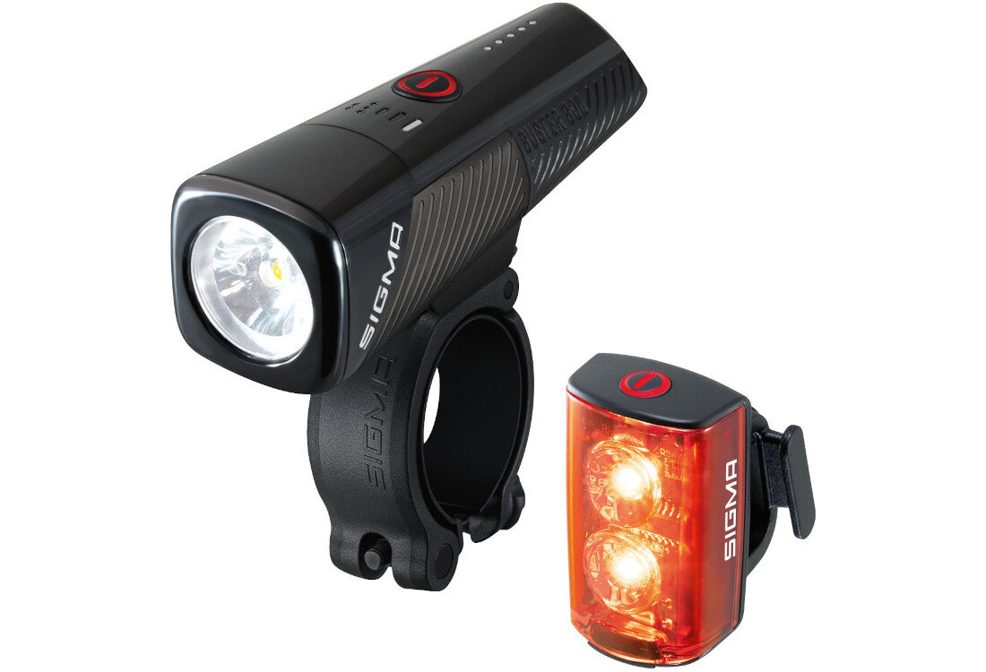 Zestaw lampek rowerowych SIGMA Buster 800 Set W RL 80 240-stopniowy kąt świecenia widoczność Tryb Day Flash Night Flash
