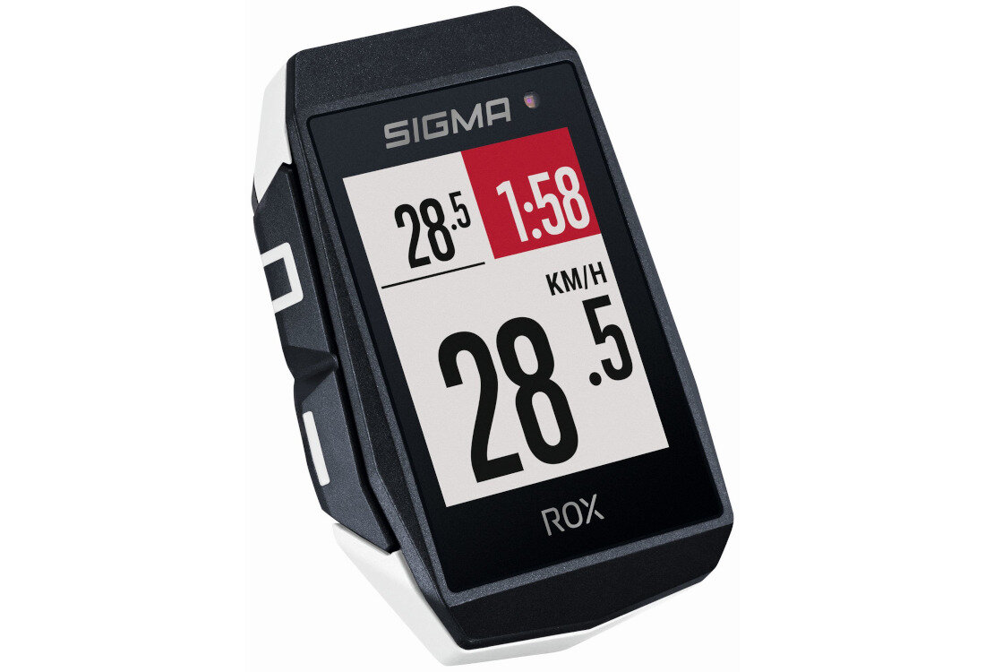 Licznik rowerowy SIGMA Rox 11.1 Evo Sensor Set Biały Łatwa obsługa Kolorowy wyświetlacz duże przyciski Tryb treningowy