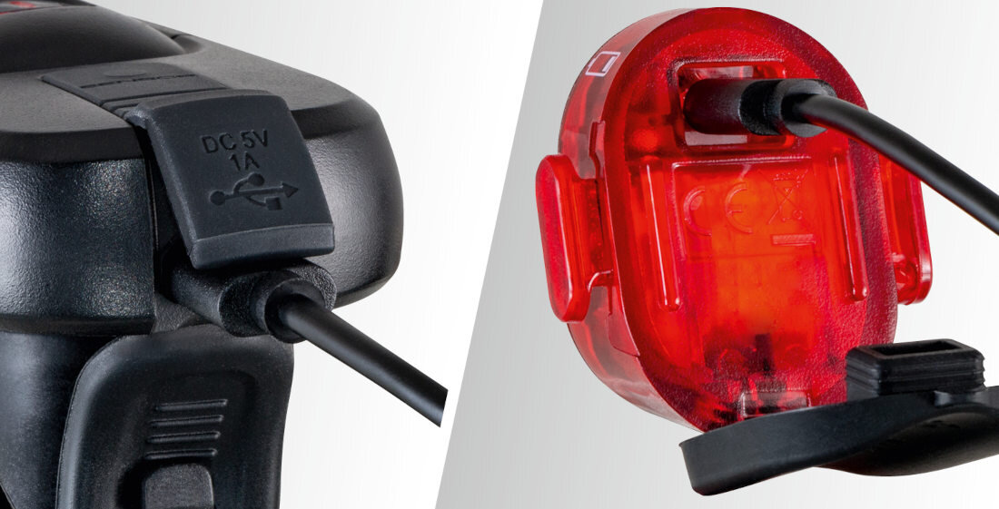 Zestaw lampek rowerowych SIGMA Aura 45 Nugget II Akumulator litowo-jonowy ładowanie czas ładowania