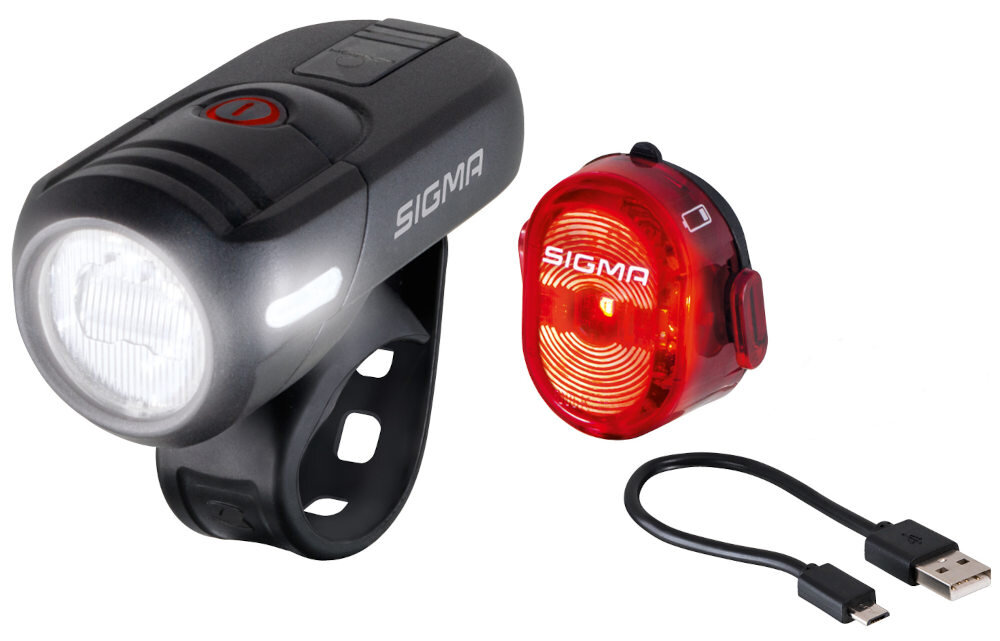 Zestaw lampek rowerowych SIGMA Aura 45 Nugget II zestaw akcesoria komplet wyposazenie