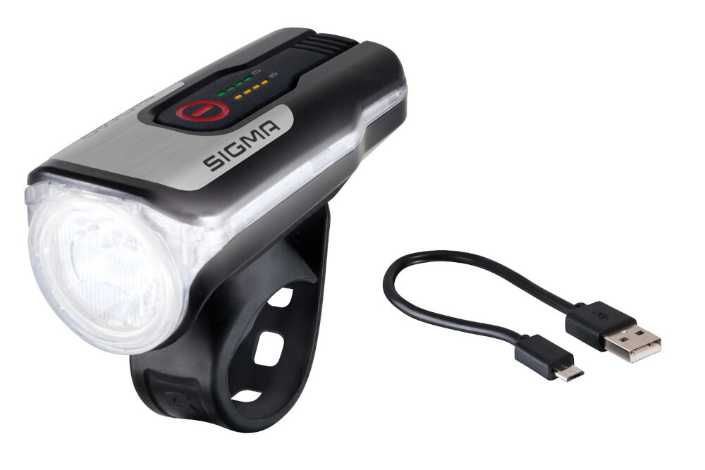 Lampka rowerowa SIGMA Aura 80 FL akumulator litowo-jonowy czas ładowanie