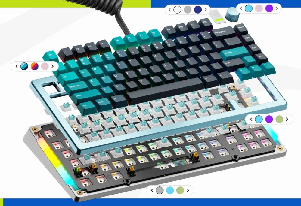 Klawiatura GLORIOUS GMMK 3 Prebuilt 100% Biały cechy zalety modyfikacja rozmiar blok numeryczny