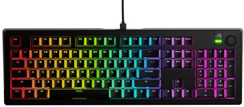 Klawiatura GLORIOUS GMMK 3 Prebuilt 100% Czarny aluminiowa płyta wypełnienie pianka wygłuszająca