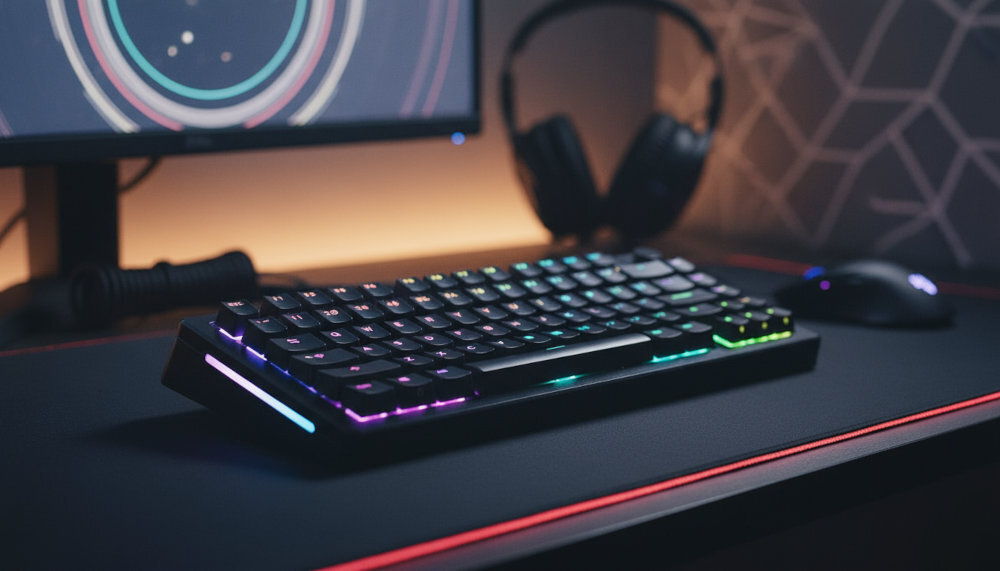 GLORIOUS GMMK 3 Pro aluminiową obudową metodą CNC precyzyjnie wyfrezowane Anodowane wykończenie odporność na zarysowania i korozję - klawiatura leżąca na podkładka przed monitor, obok mysz