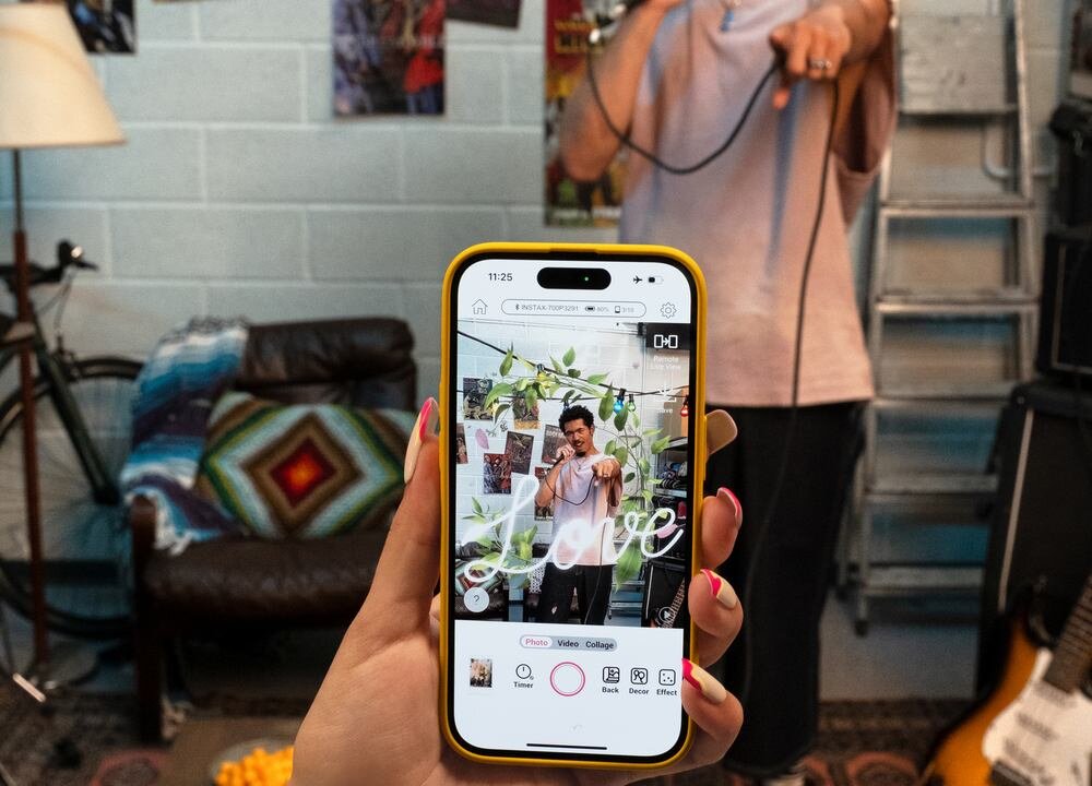 FUJIFILM Instax Mini Link 3 efekty AR AiR Studio balony girlandy dekoracje