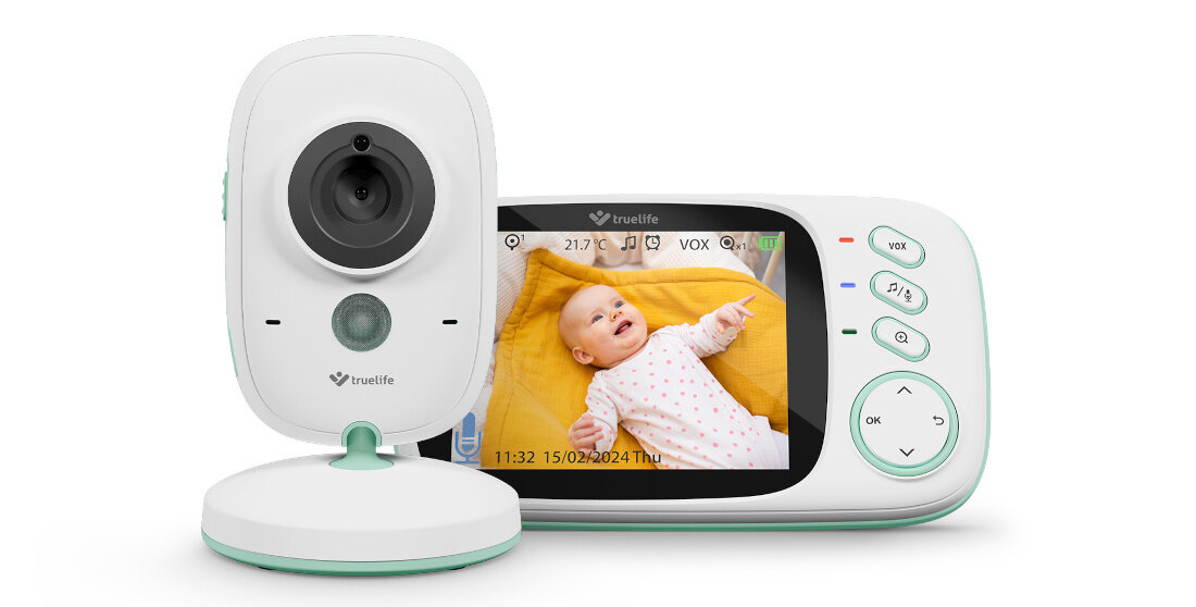Niania elektroniczna TRUELIFE NannyCam H32 Pro Monitoring temperatury informacja komfort przypomnienie