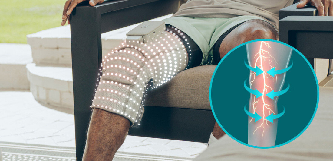 Masażer do kolan HOMEDICS Modulair SR-CMK10H Spersonalizowana intensywność funkcje grzania 5 poziomów intensywności 4 różne programy masażu kompresyjnego 3 stopnie podgrzewania relaks redukcja bólu