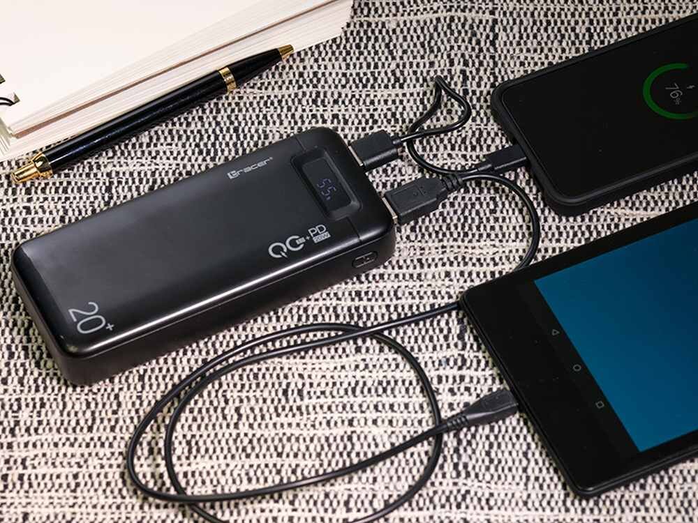 Powerbank TRACER Voltx 20000 mAh PD+QC3.0 22.5 W ładowanie