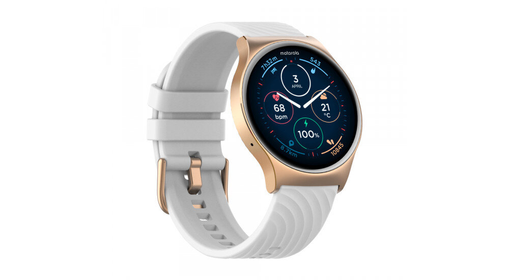 Smartwatch MOTOROLA Moto Watch 120 ekran bateria aparat procesor ram pamięć pojemność rozdzielczość zdjęcia filmy opis dane cechy blokady system łączność wifi bluetooth obudowa szkło odporność porty muzyka transfer sieć przekątna matryca waga czujniki oled amoled ipse