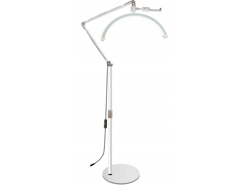Lampa LED do paznokci MICHAEL MARINELLI GX490 Biały równomierne światło biała lampa półksiężyc srebrne elementy białe tło