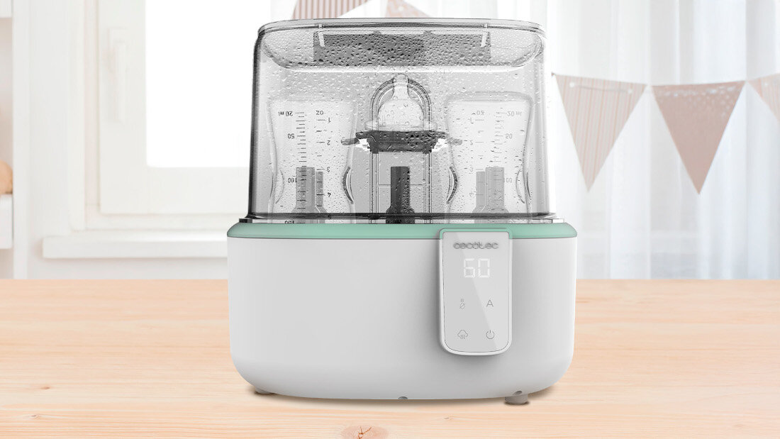 Sterylizator CECOTEC Nana BabyCare Skuteczne działanie bakterie zarazki czas Szybka dezynfekcja wolne od szkodliwych drobnoustrojów