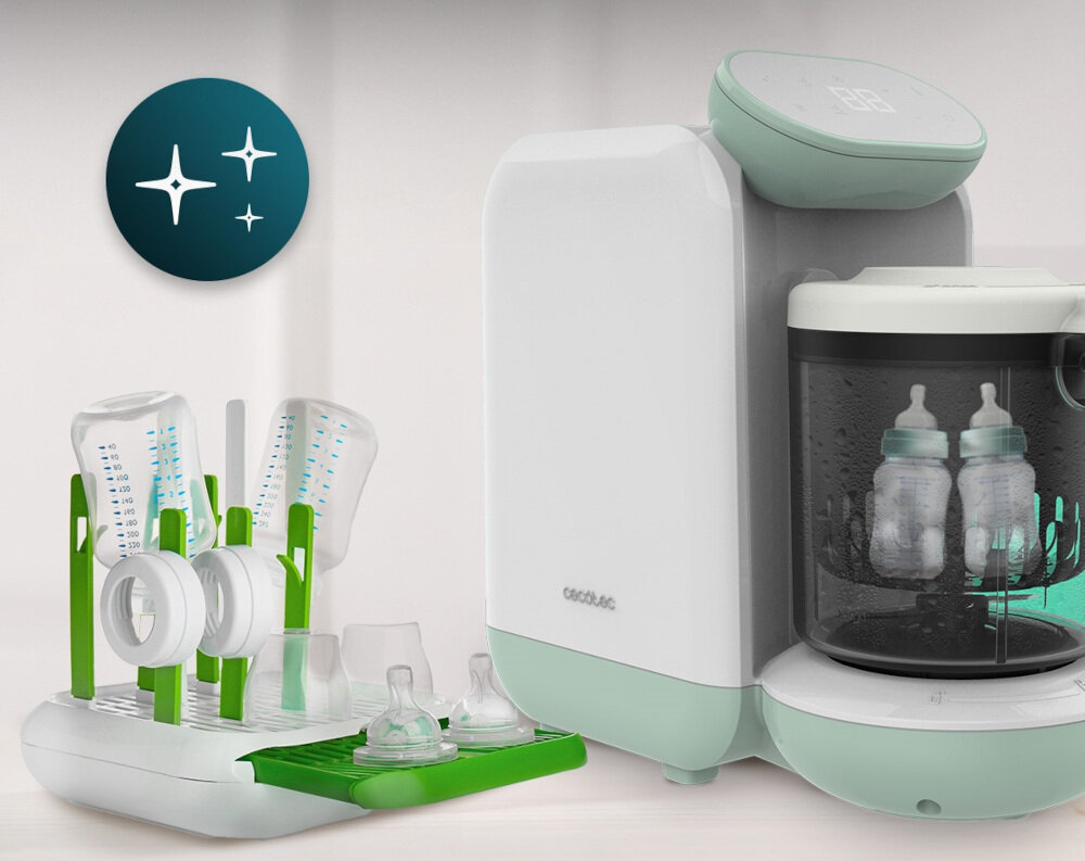 Robot kuchenny CECOTEC Nana BabyCare FoodProcessor Sterylizacja w kilka minut Funkcja sterylizacji praktyczne rozwiązanie Intuicyjny ekran dotykowy wybór kontrola obsługa