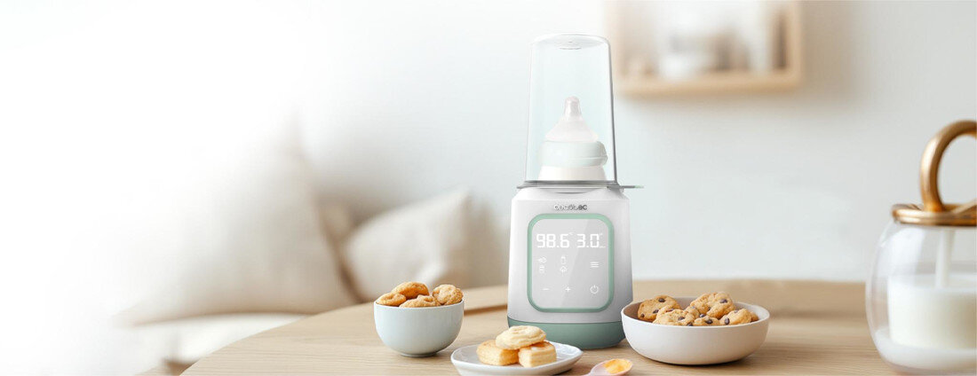 Podgrzewacz do butelek CECOTEC Nana Single wygląd design tło prezentacja wizualizacja Wygoda każdego dnia