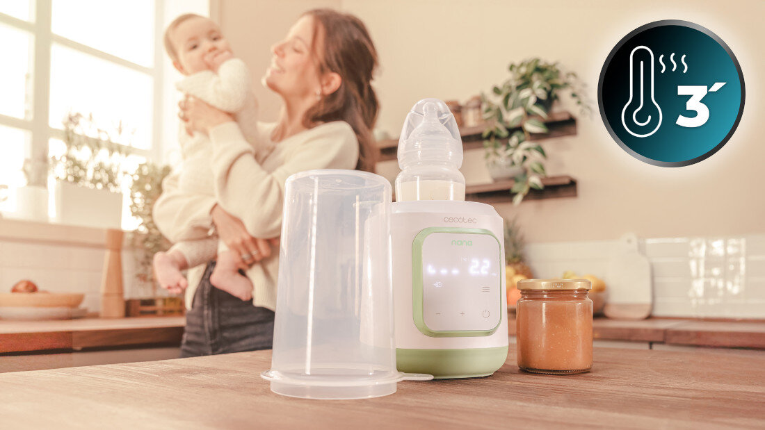Podgrzewacz do butelek CECOTEC Nana Single Szybkie podgrzewanie czas Stała kontrola temperatury karmienie