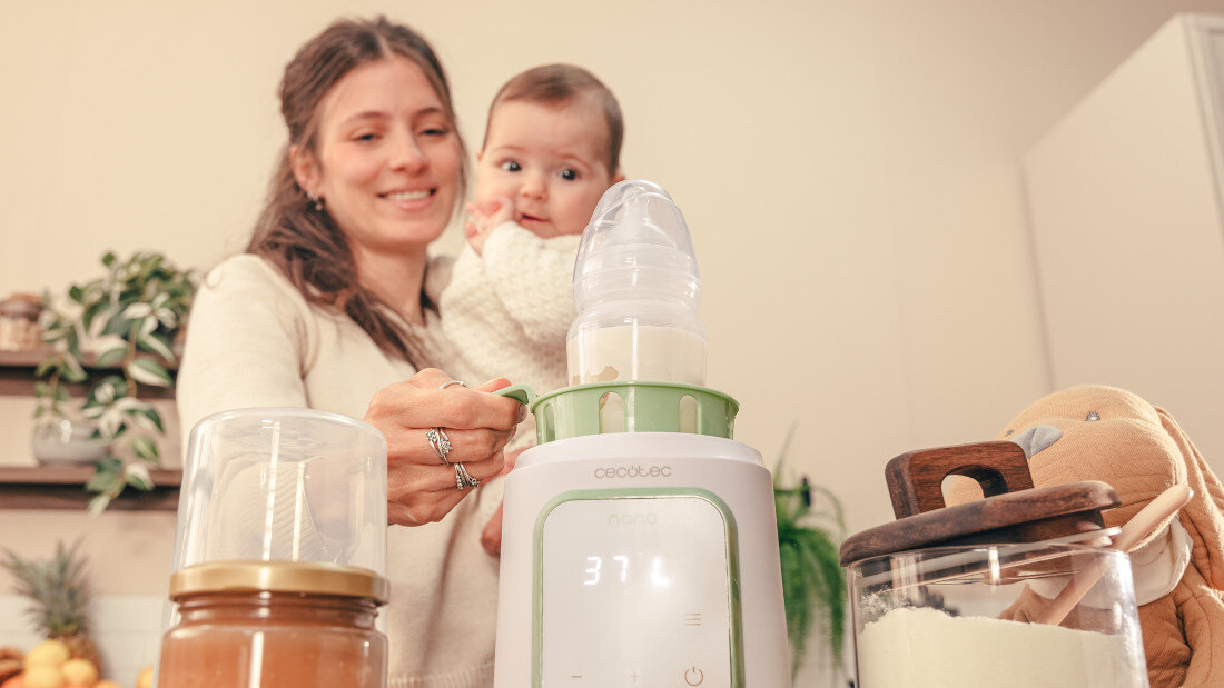 Podgrzewacz do butelek CECOTEC Nana Single Stałe ciepło przez całą dobę Funkcja podtrzymywania temperatury prosty, szybki i komfortowy