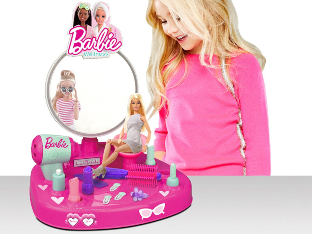 Lalka Barbie Interaktywna toaletka - Toaletka z akcesoriami