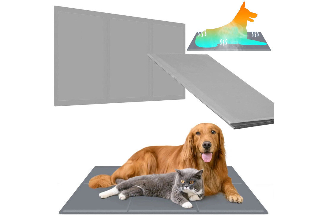 Mata chłodząca EXTRALINK PET-1111 50 x 90 cm Szary Komfort w upalne dni Żelowa mata chłodząca spokojny i energiczny