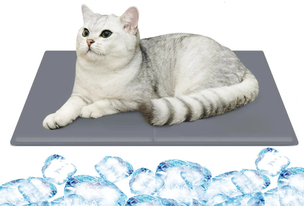 Mata chłodząca EXTRALINK PET-1111 50 x 90 cm Szary Przyjemny chłodzący żel miękki żel chłodzący Zwierzak odczuwa ulgę dobre samopoczucie i spokojny sen