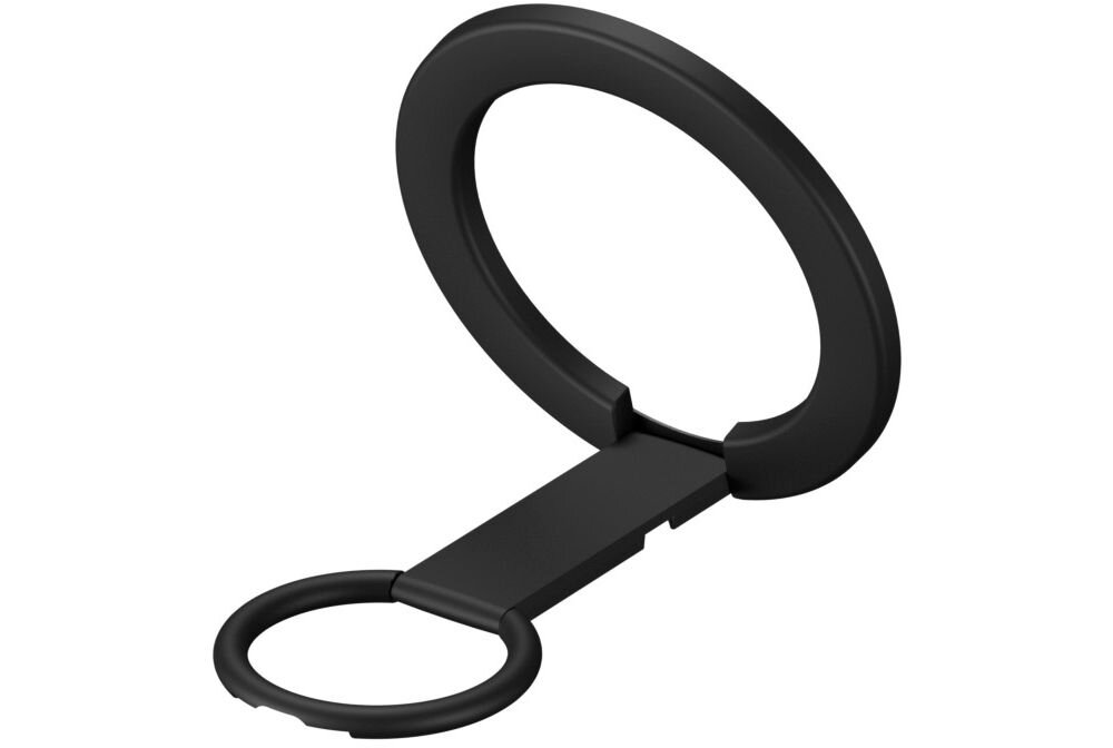 Uchwyt z podstawką XLINE MagSystem PR750K Czarny rozłożony uchwyt na białym tle oglądanie filmów rozmowy wideo przeglądanie treści