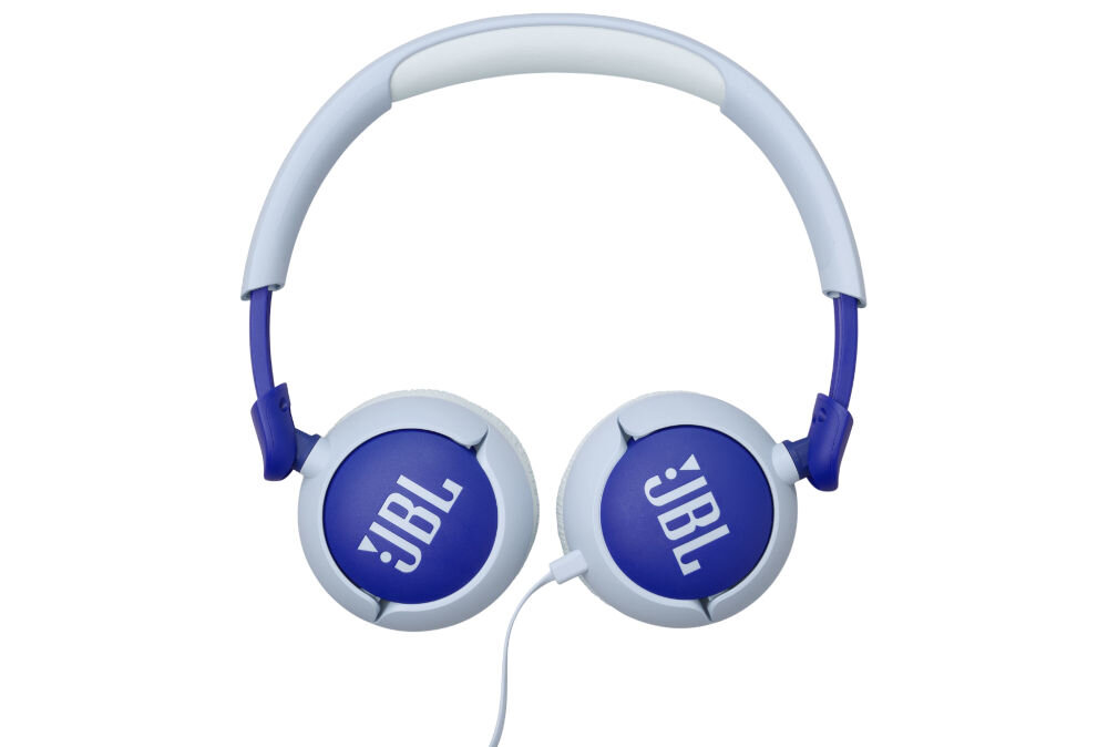 Słuchawki nauszne JBL JR 320 złącze Jack 3,5 mm i kompatybilność z urządzeniami mobilnymi, słuchawki nauszne od frontu na białym tle