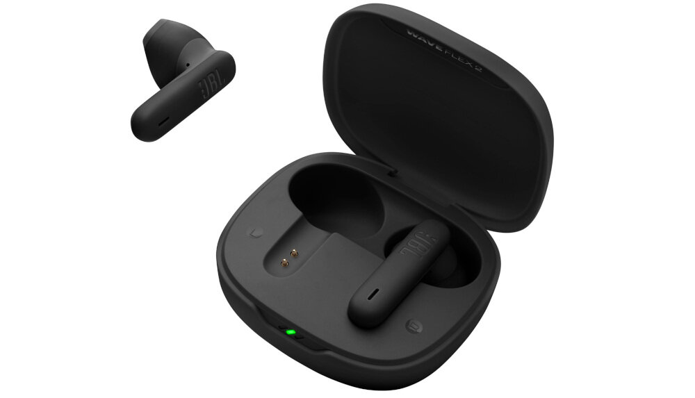 Słuchawki douszne JBL Wave Flex 2 - Błyskawiczne połączenie, słuchawki z etui ładującym