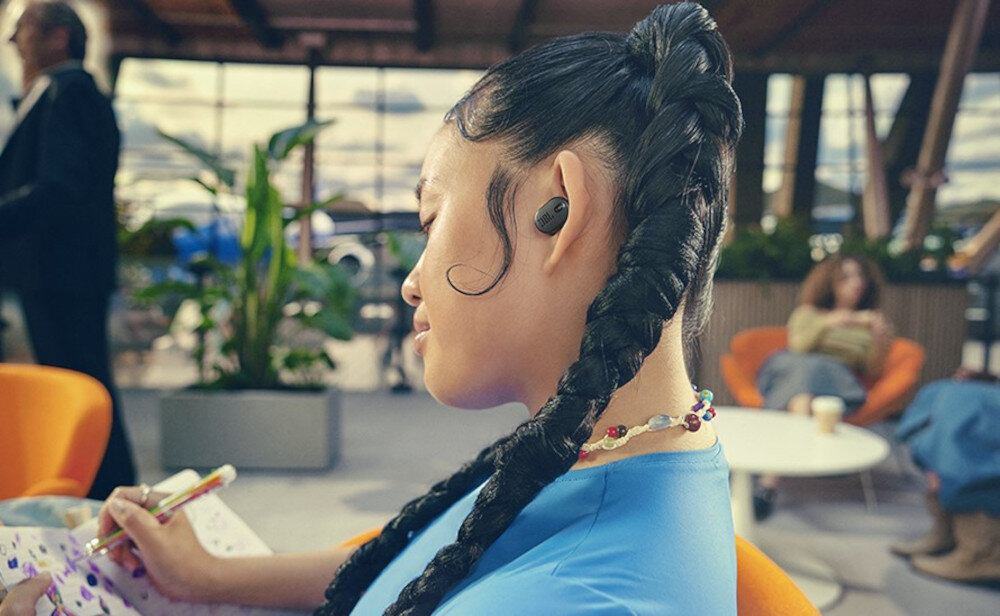 Słuchawki dokanałowe JBL Tune Buds 2 - Mocny dźwięk JBL Pure Bass