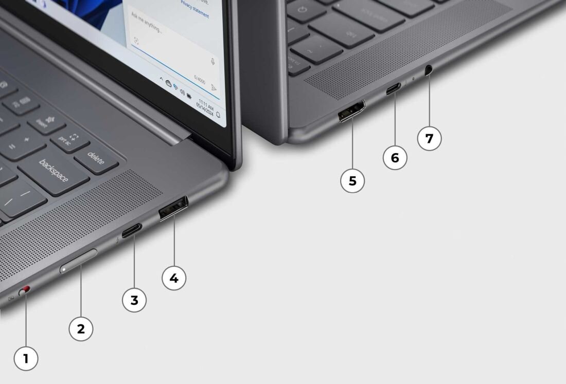 Laptop LENOVO Yoga Slim 7 - USB Type-C z Thunderbolt 4 i DisplayPort