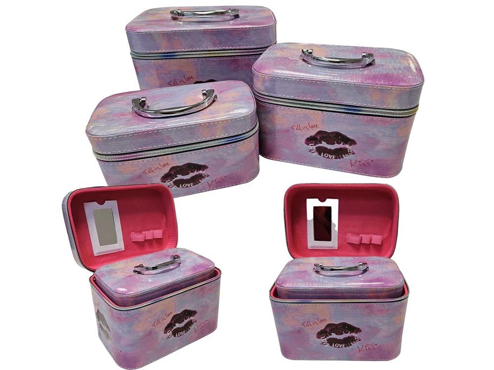 Kosmetyczka EXTRALINK Lifestyle 252 Wielokolorowy 3 sztuki trzy kuferki, zestaw do przechowywania, łatwy dostep do zawartości