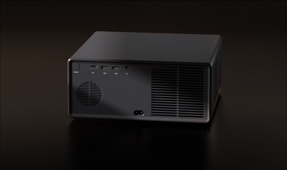 Projektor WANBO X5 Pro - Design i przenośność, projektor od tyłu