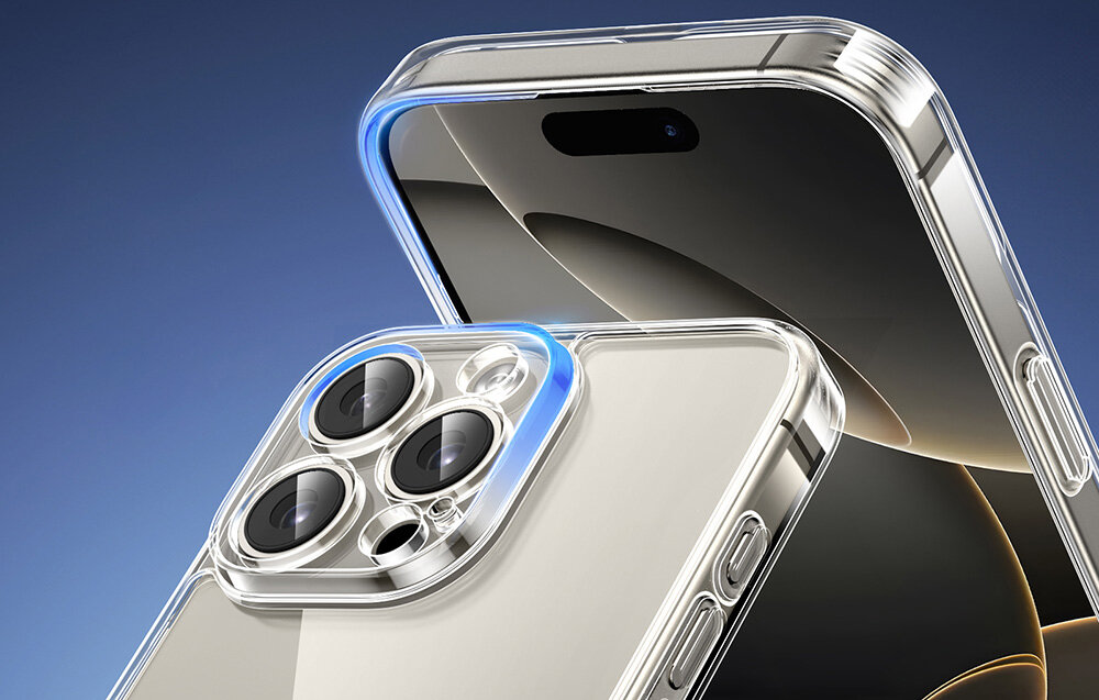 ETUI UGREEN CA10 podwyższone krawędzie 0,9 mm aparatu 0,65 mm ekranem - podwyższone krawędzie etui