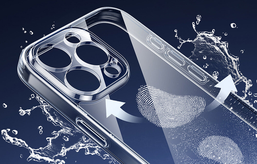 ETUI UGREEN CA10 tworzyw PC i akrylowych odporne na ścieranie i zarysowania jest odporny na żółknięcie Obsługa ładowania bezprzewodowego przezroczysty materiał - przezroczyste etui, odciski palców, woda