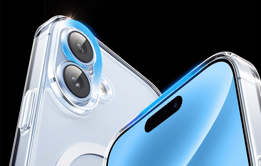 Erui UGREEN Clear podwyższone krawędzie 0,9 mm aparatu 0,65 mm ekranem - podwyższone krawędzie etui