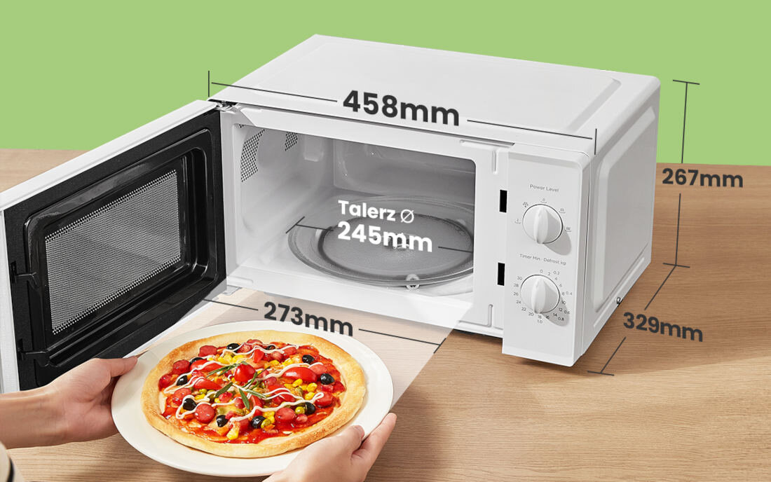 Kuchenka mikrofalowa COMFEE CMO-MP012OC-WH duza pojemnosc kompaktowy wymiary