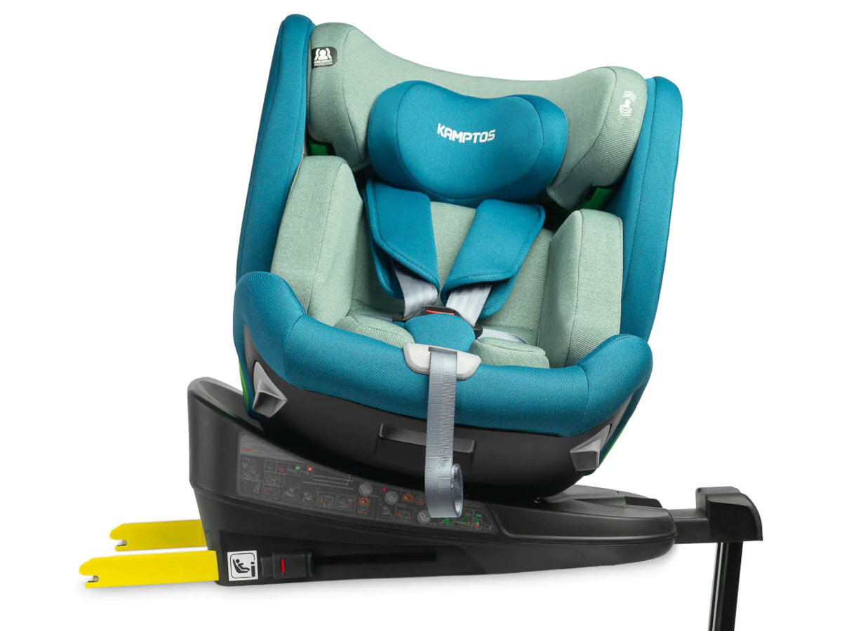 CARETERO Kamptos I-SIZE Siedzisko 360 stopni ustawienie kierunku jazdy tyłem lub przodem - obrotowa podstawa na białym tle
