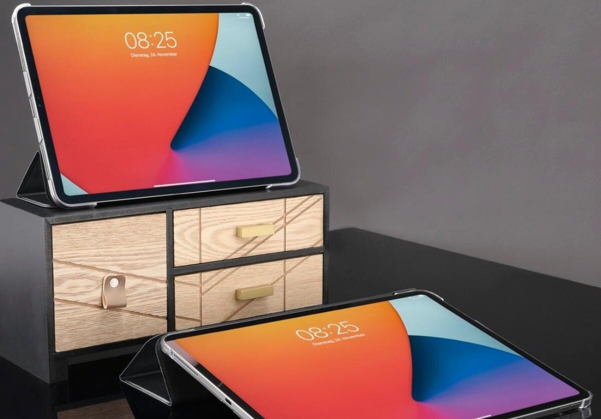 Funkcja podstawki, wygodne korzystanie, etui Hama Fold Clear do iPad Pro 11