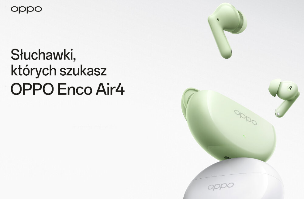 Słuchawki dokanałowe OPPO Enco AIR4 ANC Wodoodporne design komfort lekkość dźwięk jakość wrażenia słuchowe ergonomia lekkość sport aktywność podróże czas pracy działanie akumulator