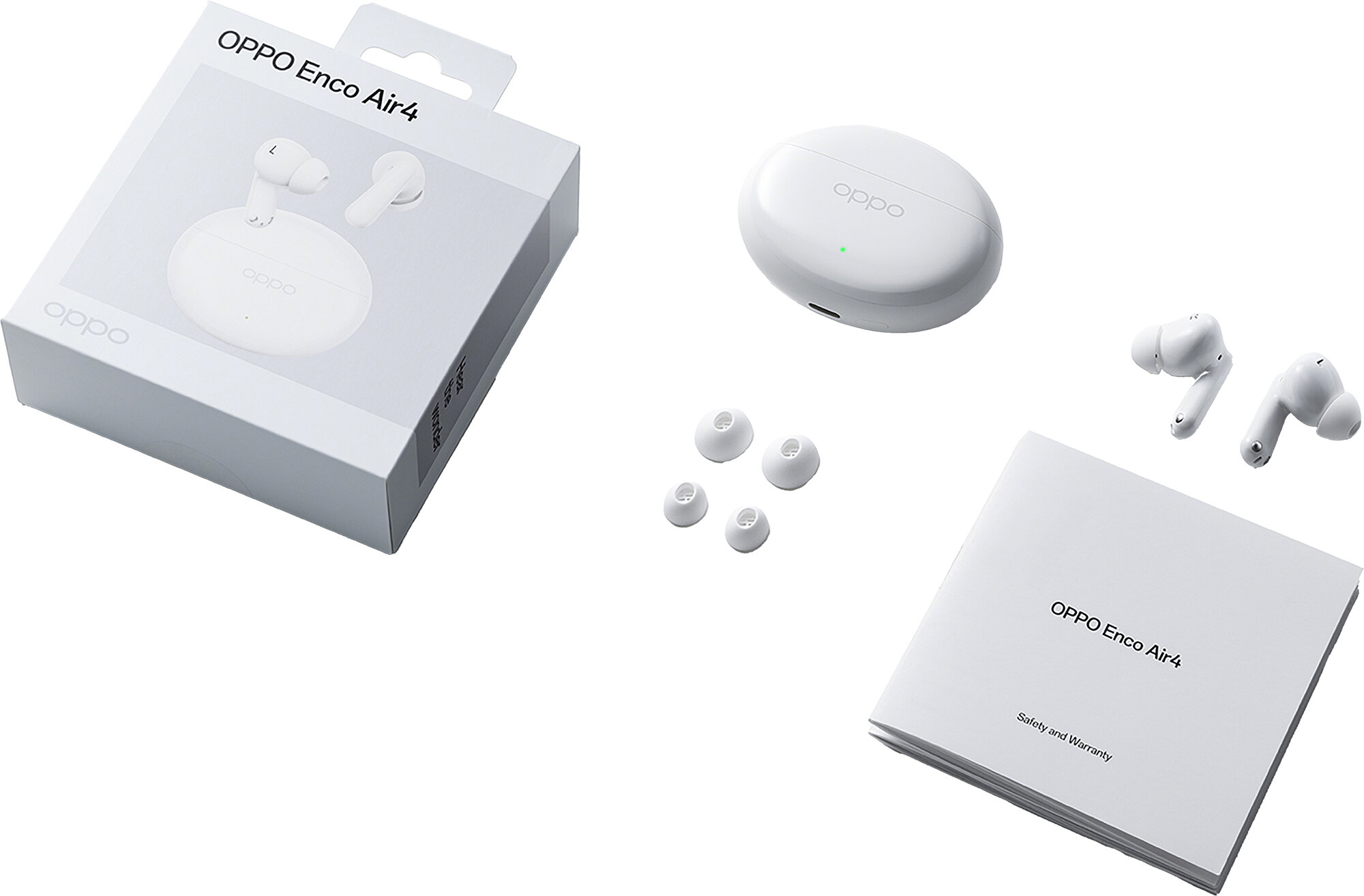 Słuchawki dokanałowe OPPO Enco AIR4 ANC Wodoodporne zestaw